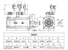 Load image into Gallery viewer, 1000w servo motor dimensions