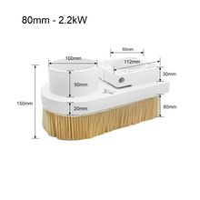 Load image into Gallery viewer, 80mm 2.2kW spindle dust shoe for CNC router