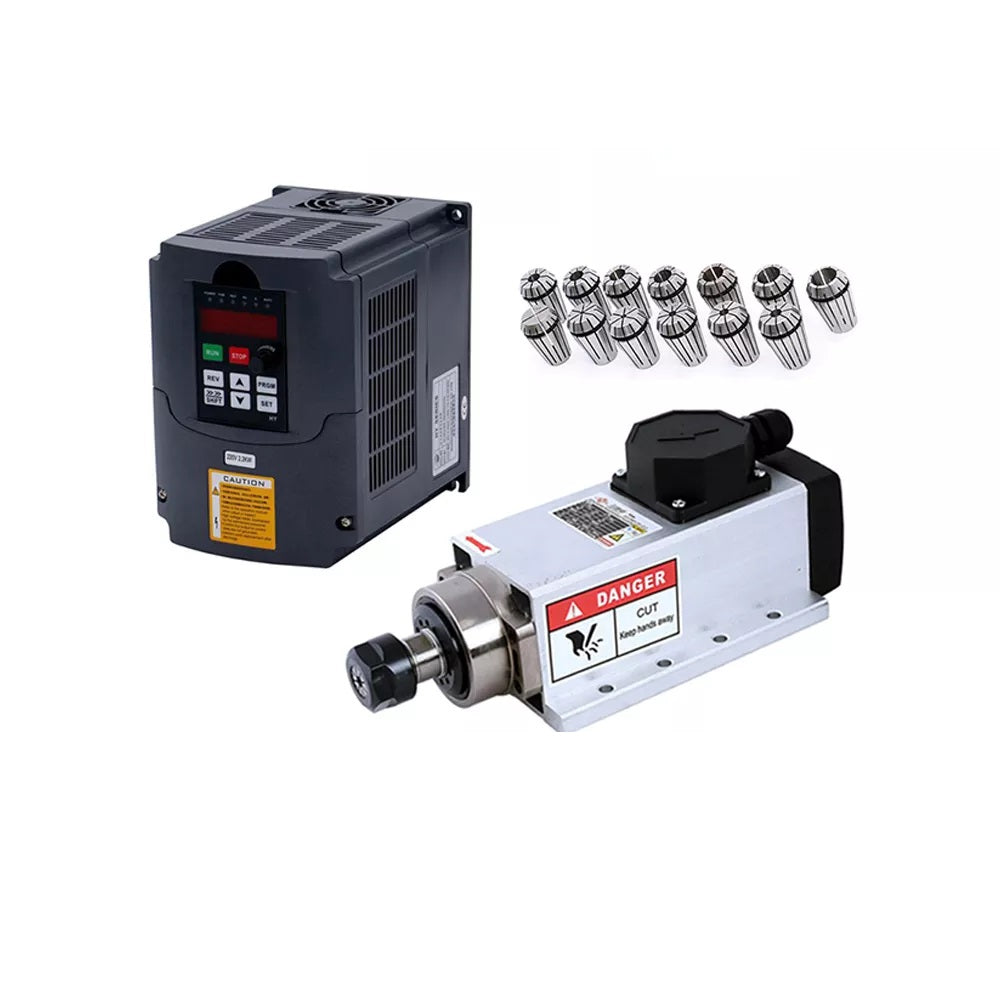 冷凍SS100 S20 2.2kw Air Cooled Square Spindle With VFD Kit – CNC Online SA