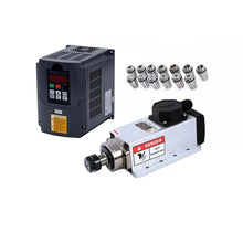 Load image into Gallery viewer, 2.2kw 2200w air cooled spindle with ER20 collet and Huanyang YL VFD inverter for CNC router