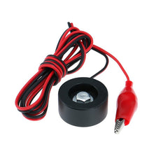 Load image into Gallery viewer, back of Z-Probe with touch plate and crocodile clip for zeroing z axis on cnc router