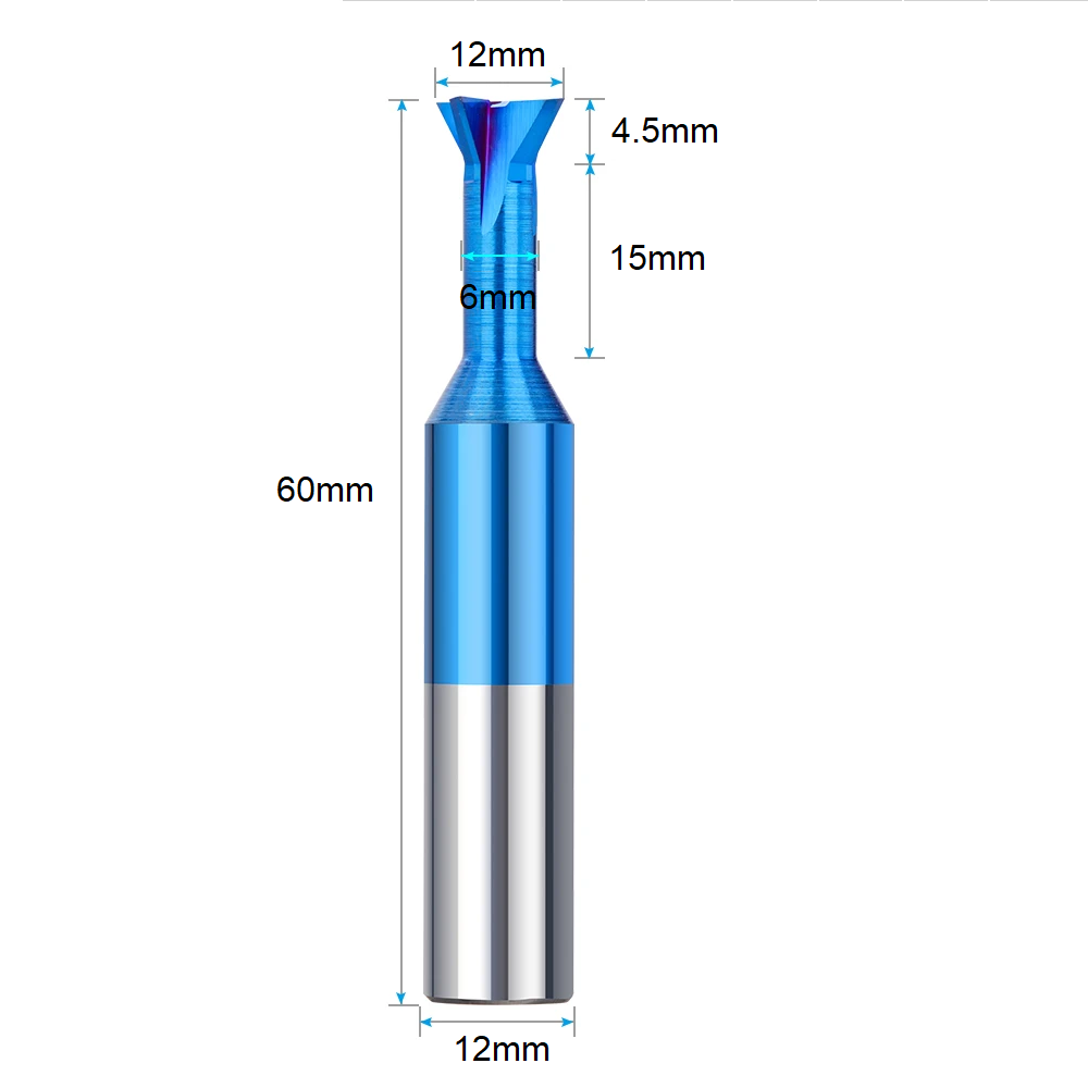 dove tail bit 12mm dimensions