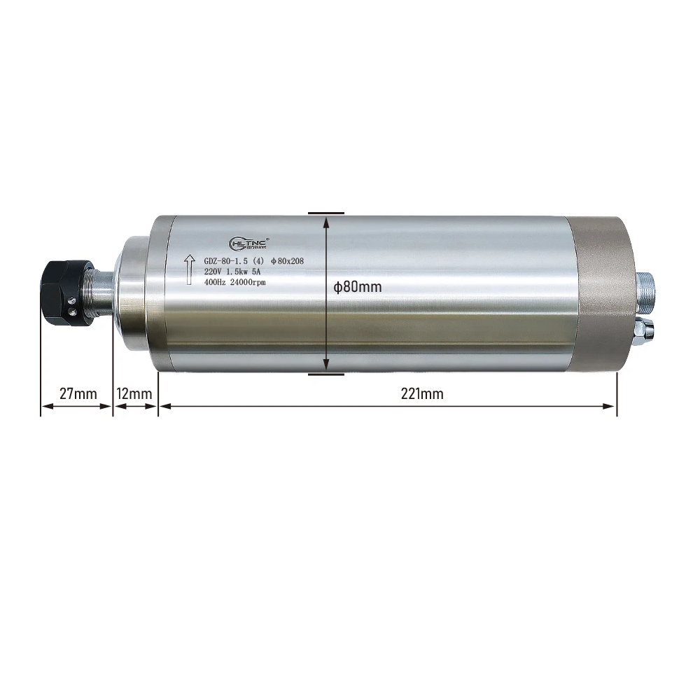 80mm 1.5kw water cooled spindle