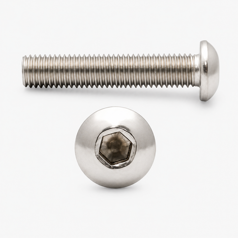 Socket Button Head Screw, Stainless Steel - Pack of 20 (Multiple Length and Size Options)