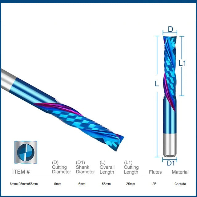 6mm compression bit for CNC router