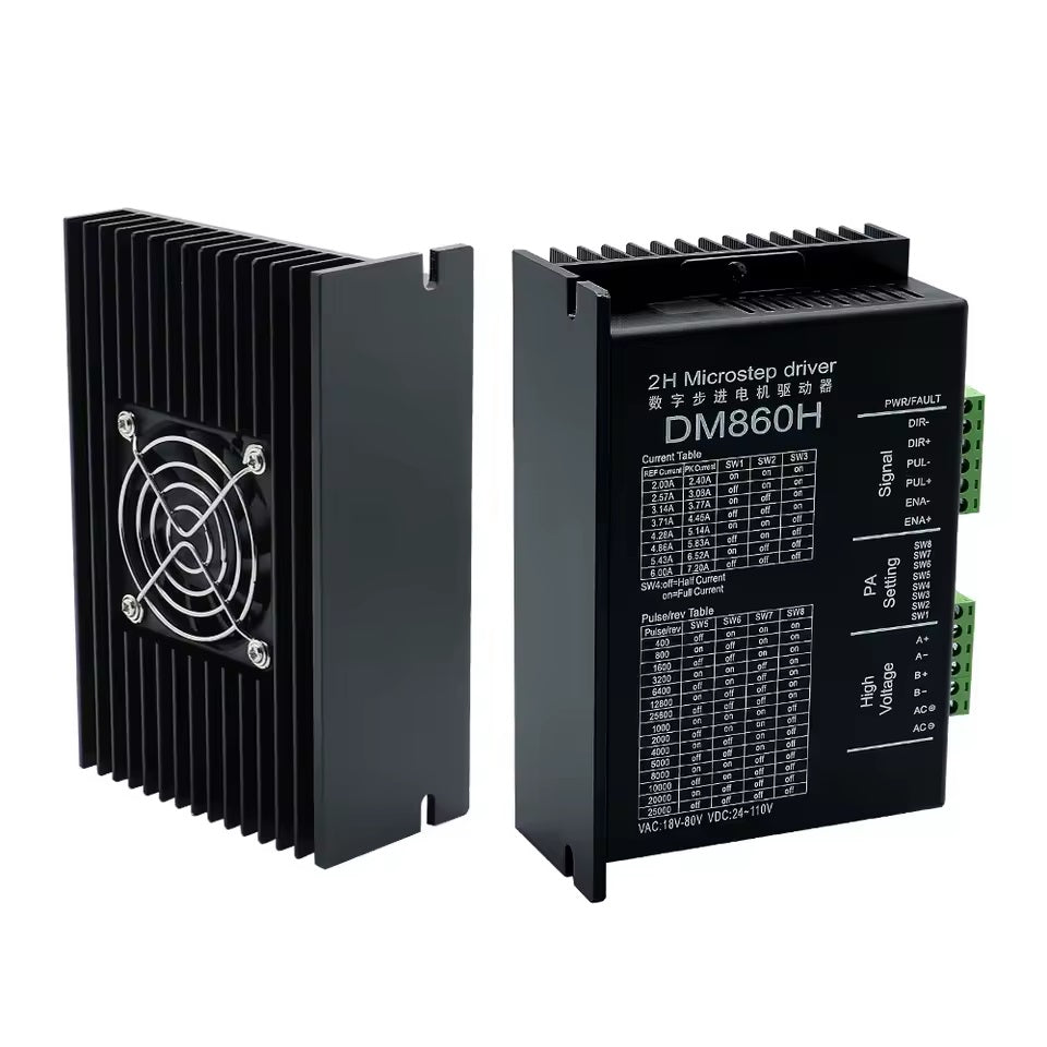 めろう Nema 34 Open Loop Stepper Motor & DM860H Driver (Multiple Torque