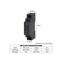 Load image into Gallery viewer, DIN Rail Mounted 24V Power Supply