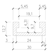 Load image into Gallery viewer, Mitre Track Dimensions
