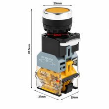 Load image into Gallery viewer, LED Latching Switch ( Yellow )