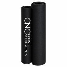 Load image into Gallery viewer, Rolled CNC Online South Africa black desk mat and mouse pad with white logo