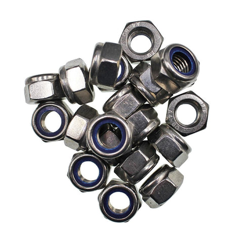 Nyloc Nut Stainless Steel - Pack of 20 (Multiple Size Options)