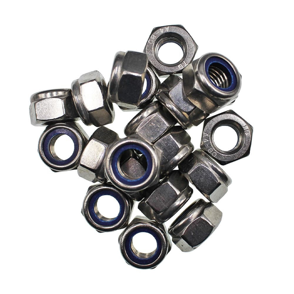 Nyloc Nut Stainless Steel - Pack of 20 (Multiple Size Options)