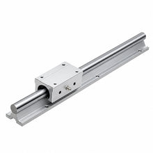 Load image into Gallery viewer, Supported round linear rail with a single SBRLUU bearing block and side grease nipple