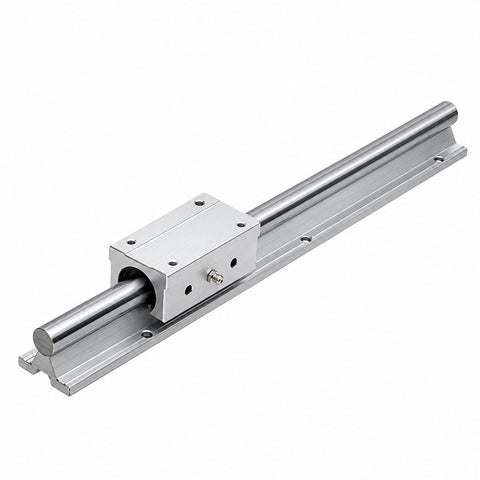 Supported round linear rail with a single SBRLUU bearing block and side grease nipple