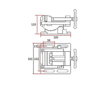 Load image into Gallery viewer, tilting bench vice hole dimensions
