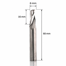 Load image into Gallery viewer, Klein Aluminium Single Flute Up Cut Z1 router bit with 8 mm cutting diameter, 35 mm cutting length and 80 mm overall length.