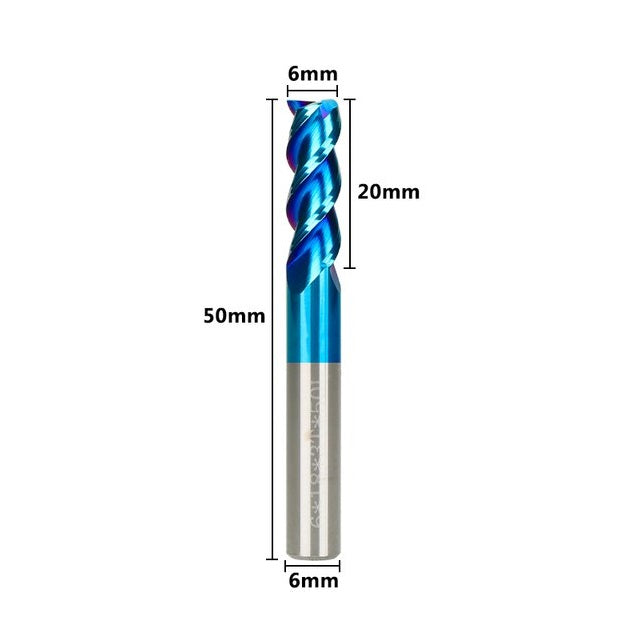 Triple Flute End Mill Up-cut (Multiples Size Options)
