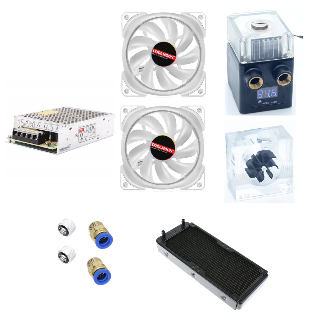 Closed loop water cooling kit for CNC Router