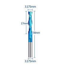 Load image into Gallery viewer, 3.175mm x 38mm end mill
