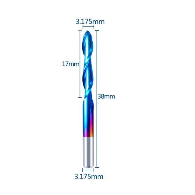 Double Flute Ball Nose (Multiples Size Options)